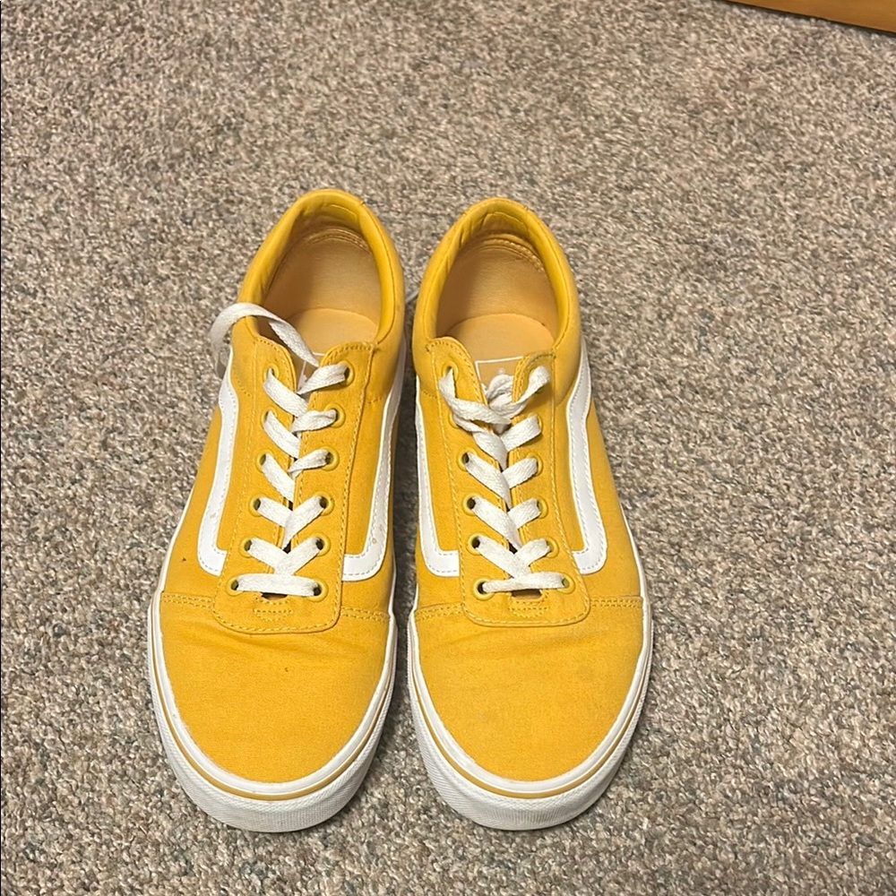 Vans mustard yellow low tops
